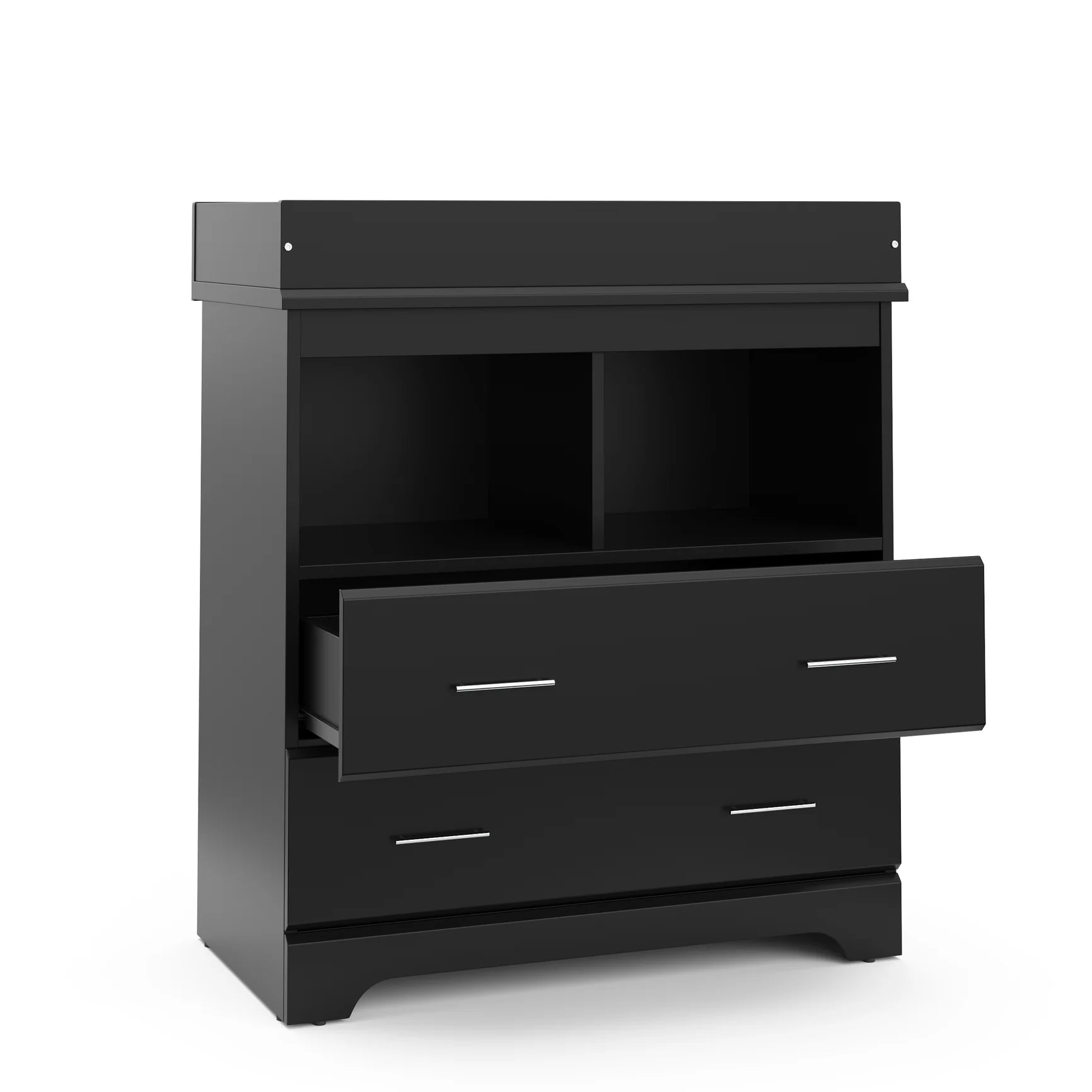 Brookside 2-Drawer Changing Table Dresser – Black