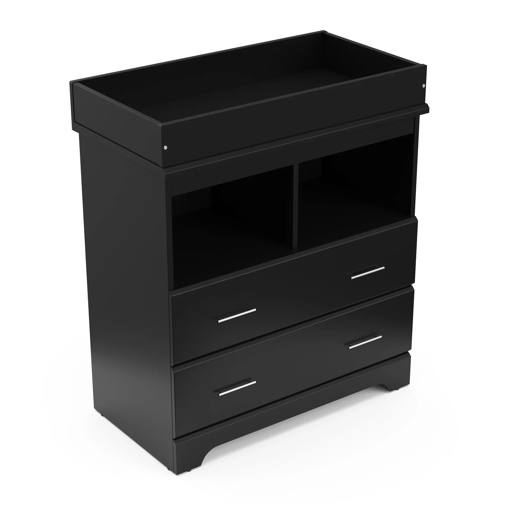 Brookside 2-Drawer Changing Table Dresser – Black