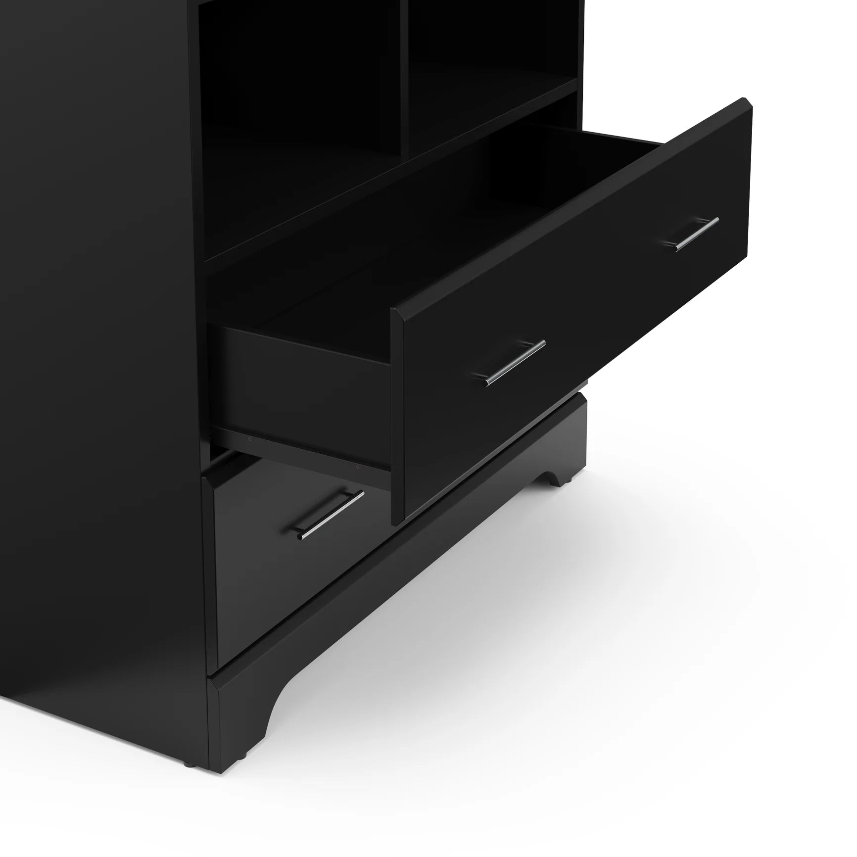 Brookside 2-Drawer Changing Table Dresser – Black