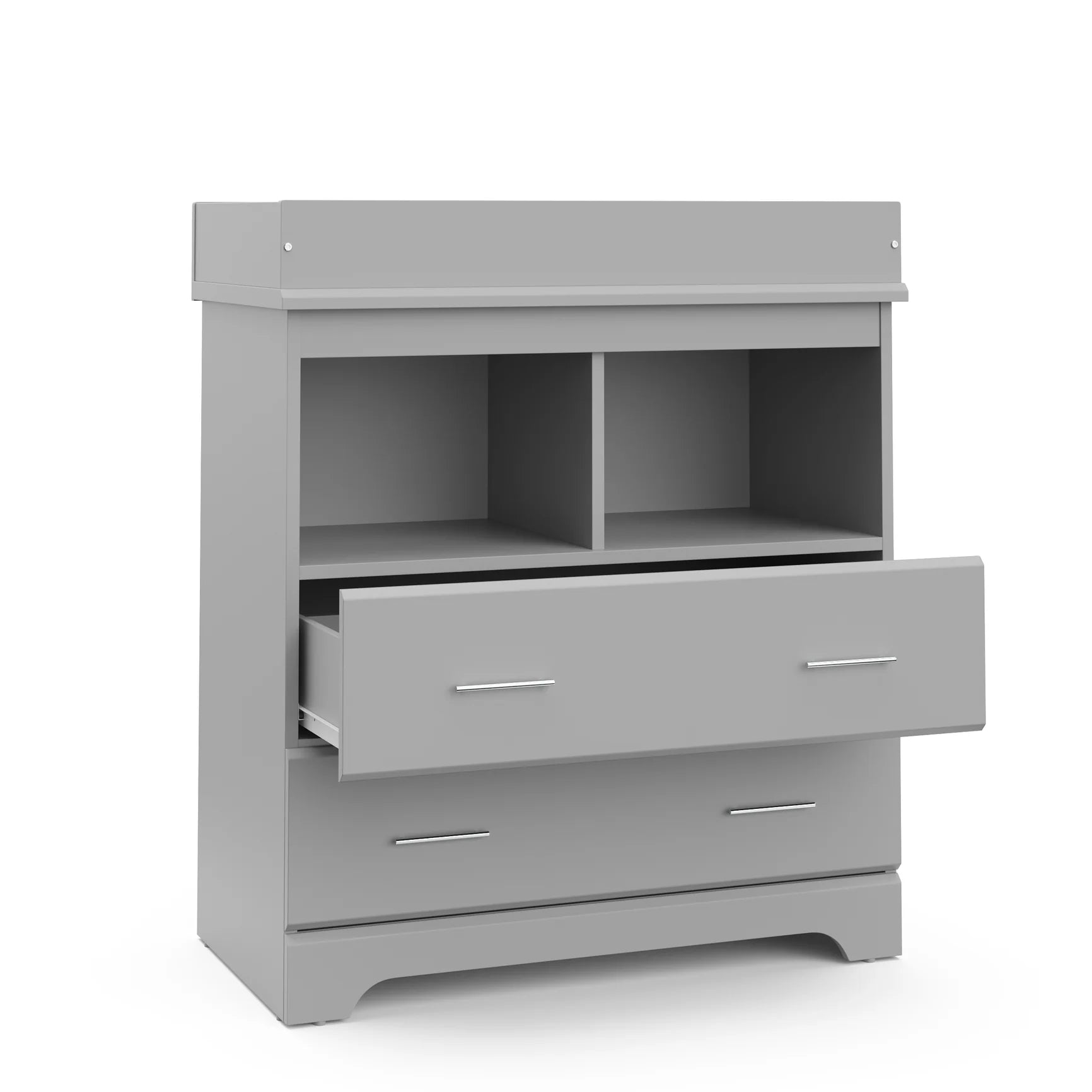 Brookside 2-Drawer Changing Table Dresser – Pebble Gray