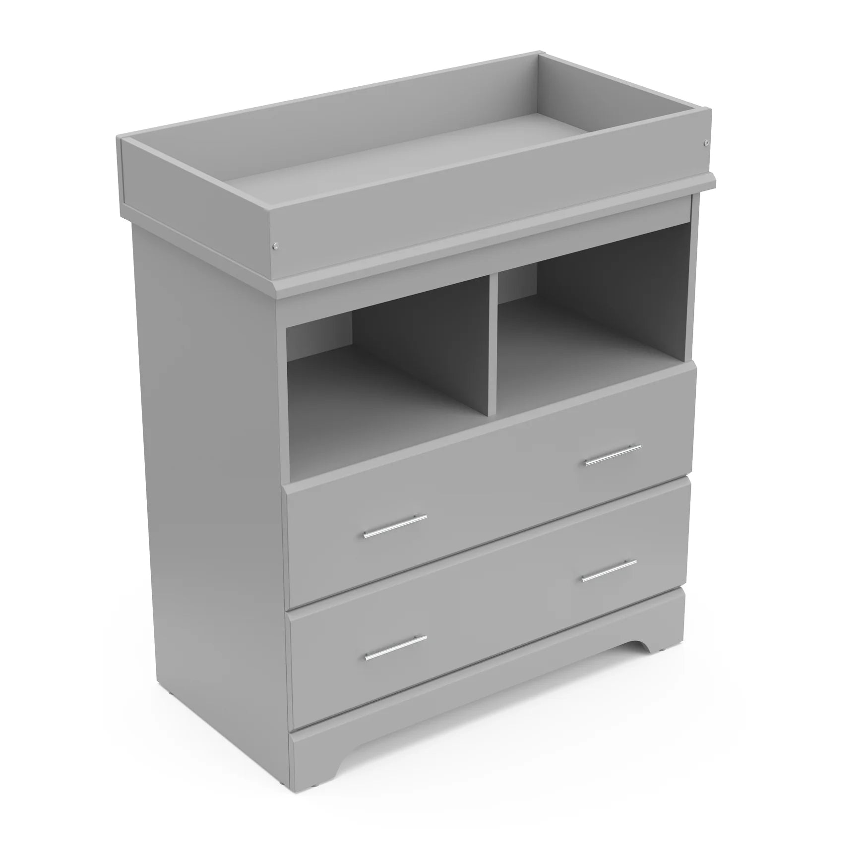 Brookside 2-Drawer Changing Table Dresser – Pebble Gray