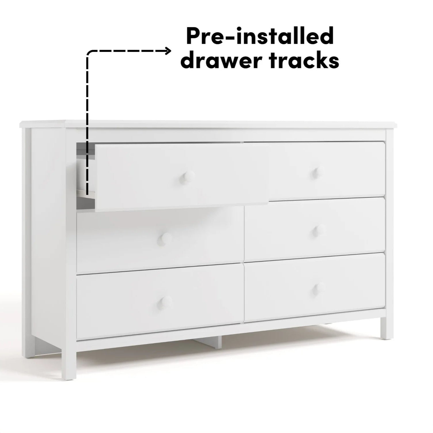 Alpine 6-Drawer Kids Dresser – Driftwood