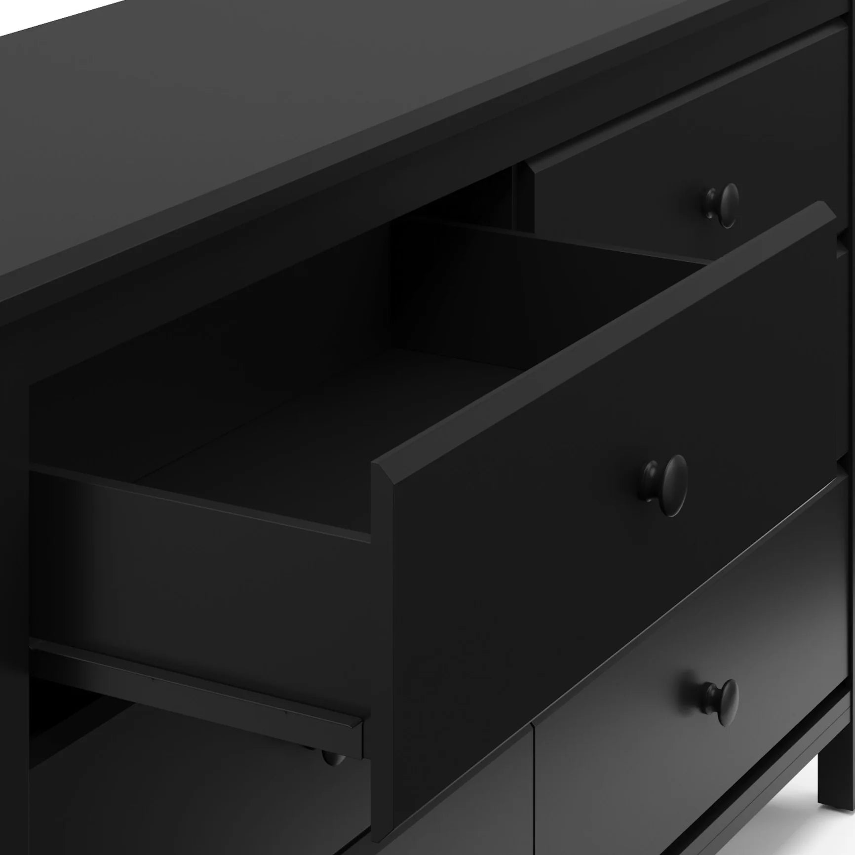 Alpine 6-Drawer Kids Dresser – Black