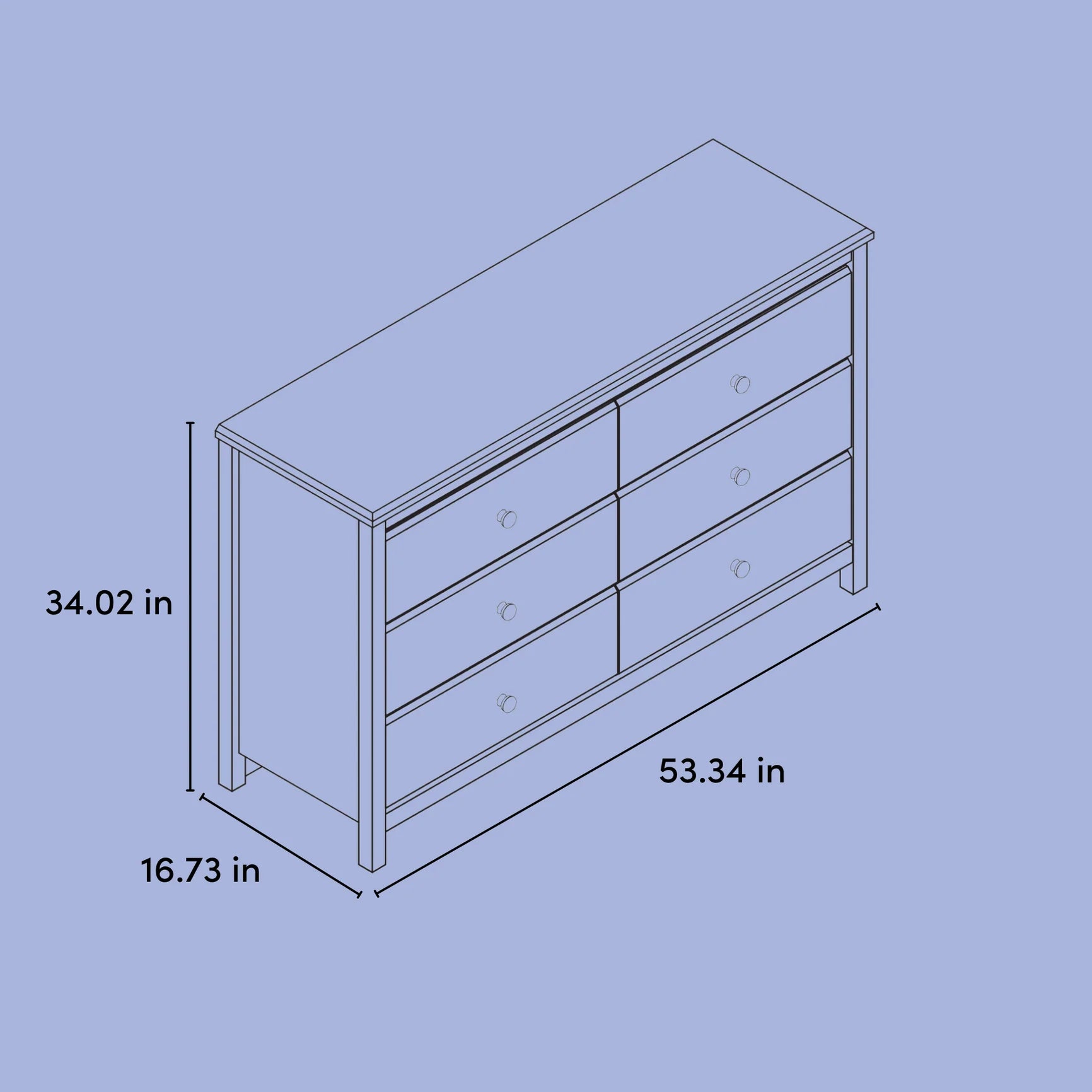 Alpine 6-Drawer Kids Dresser – Driftwood
