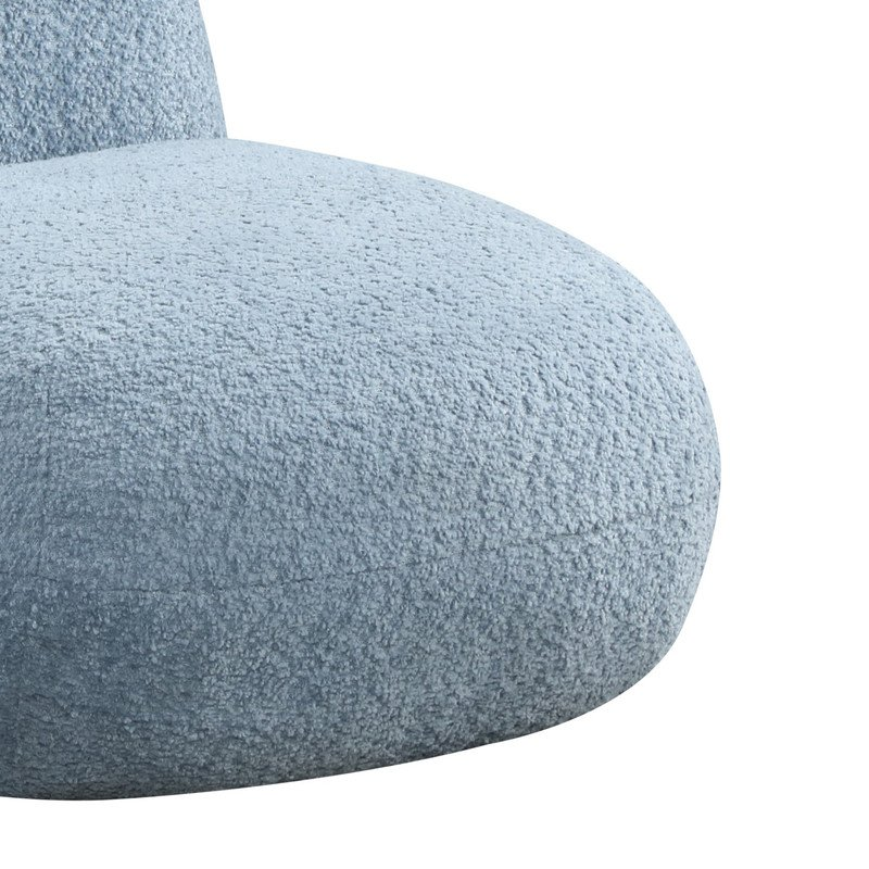 Blue Chenille Deer-Shaped Kids Chair