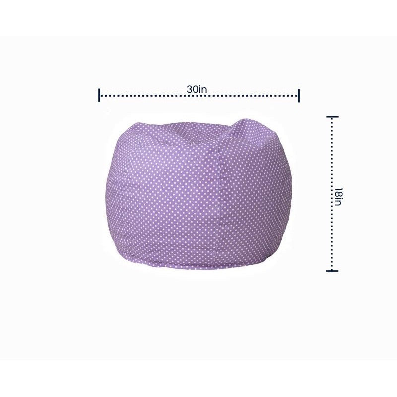 Lavender Dot Refillable Bean Bag Chair for Kids and Teens