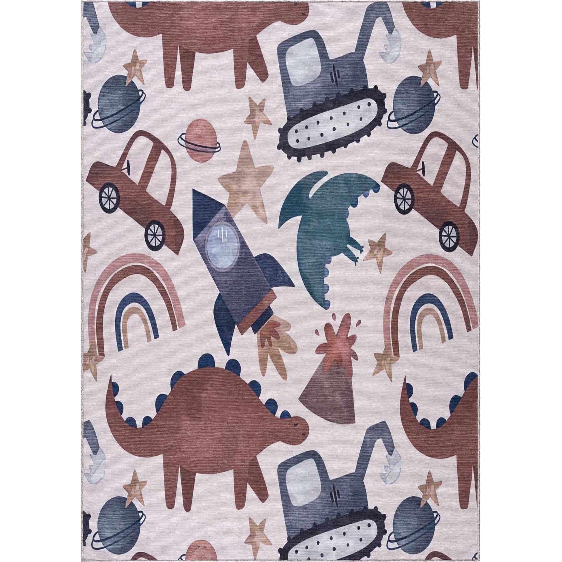 Libra Rainbow Washable Kids Rug