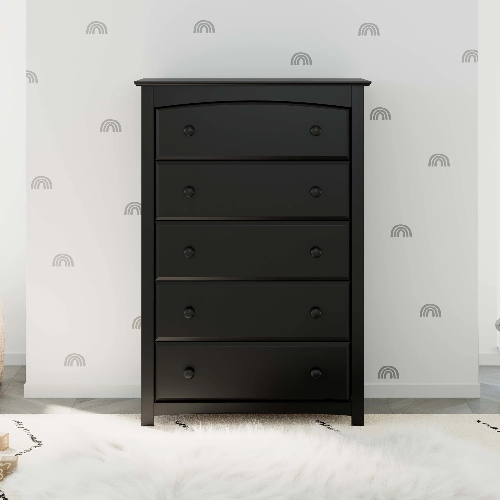 Kenton 5-Drawer Kids Dresser - Black