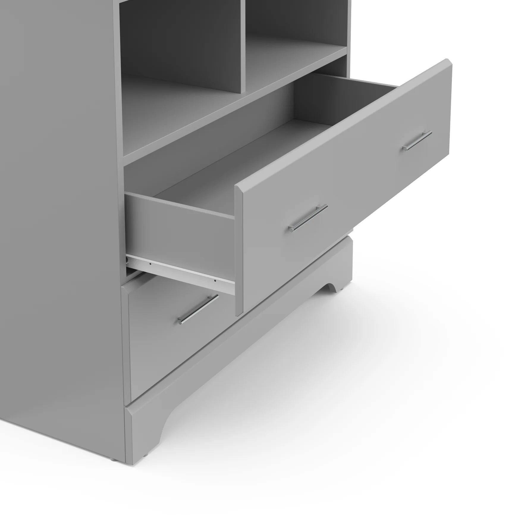 Brookside 2-Drawer Changing Table Dresser – Pebble Gray