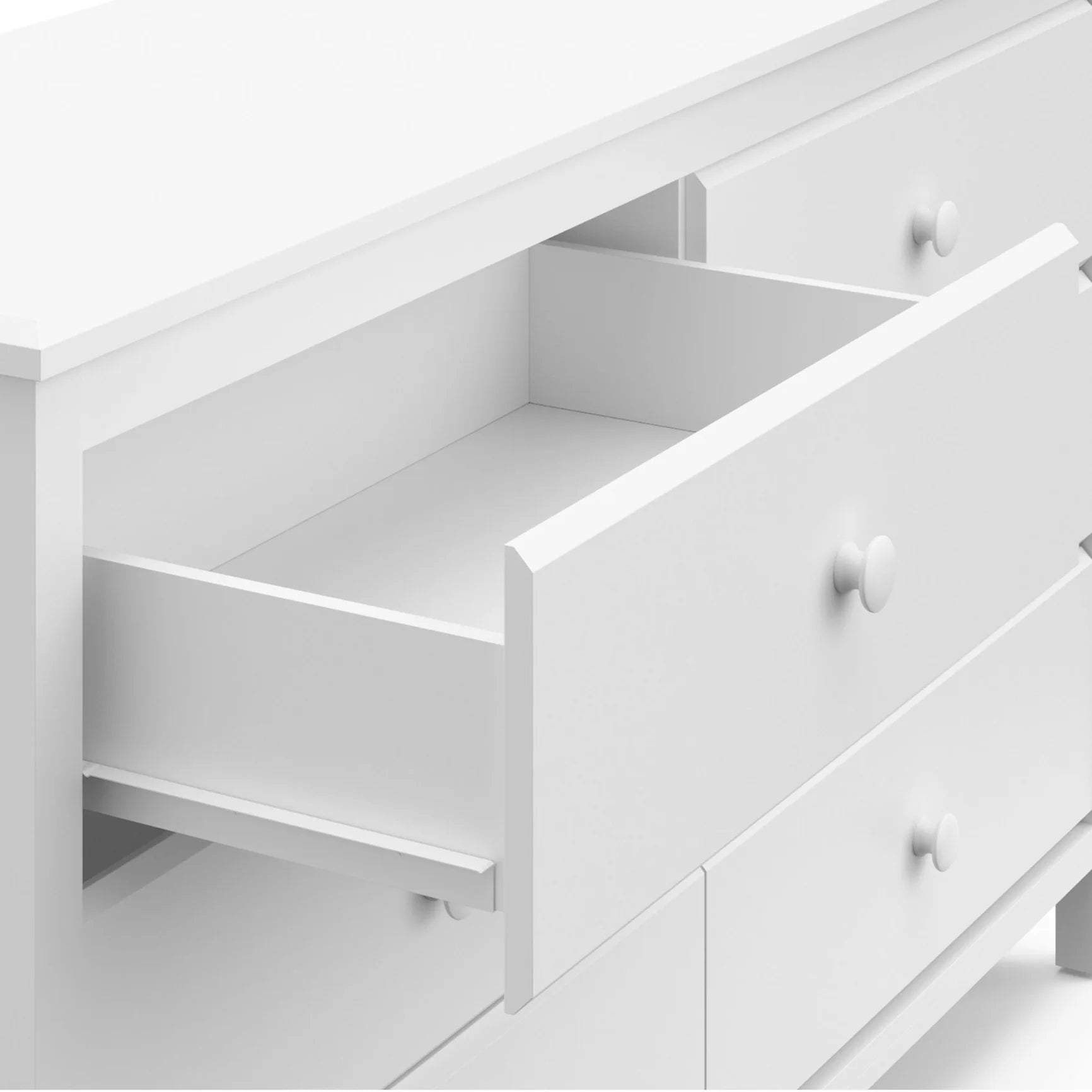 Alpine 6-Drawer Kids Dresser – White