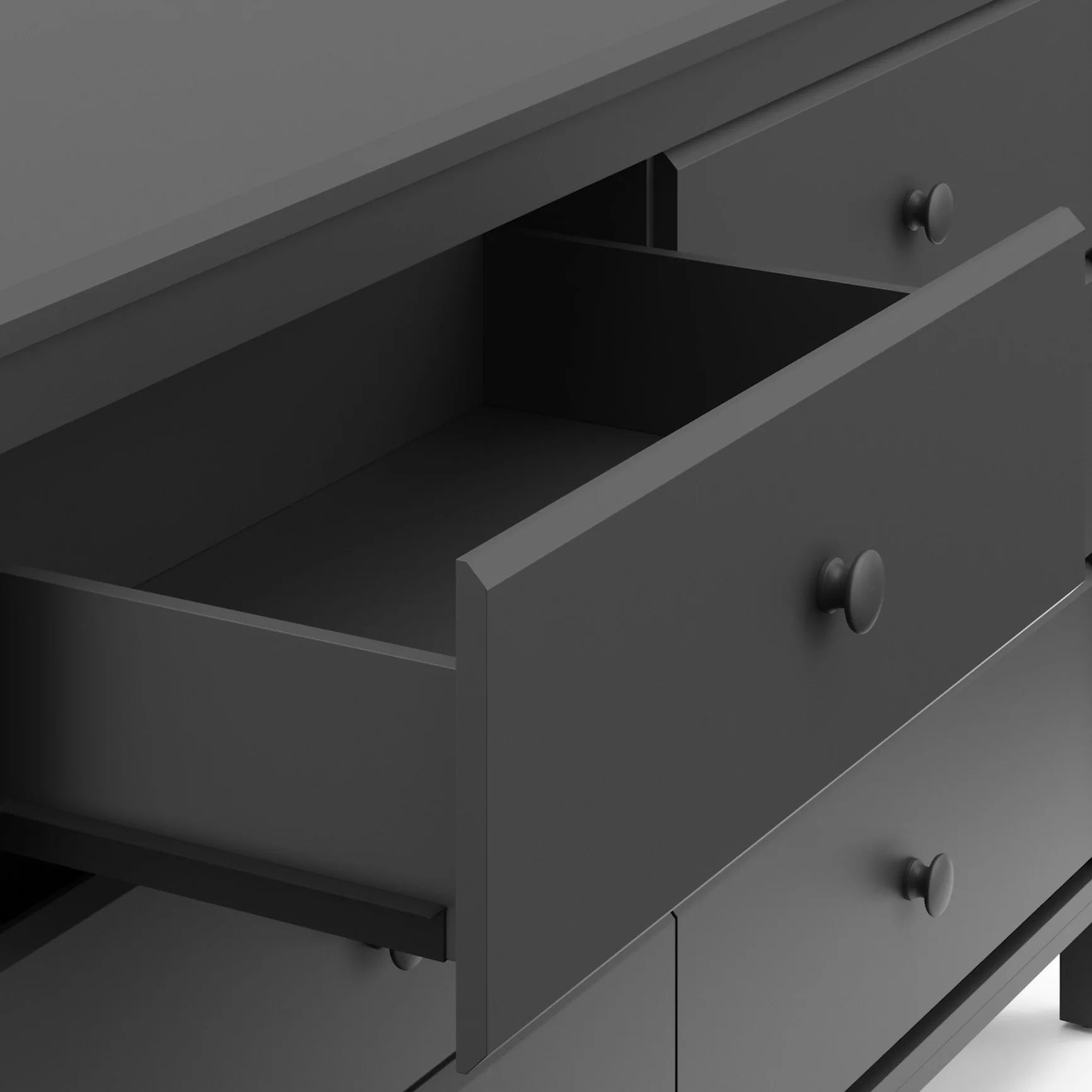 Alpine 6-Drawer Kids Dresser – Gray