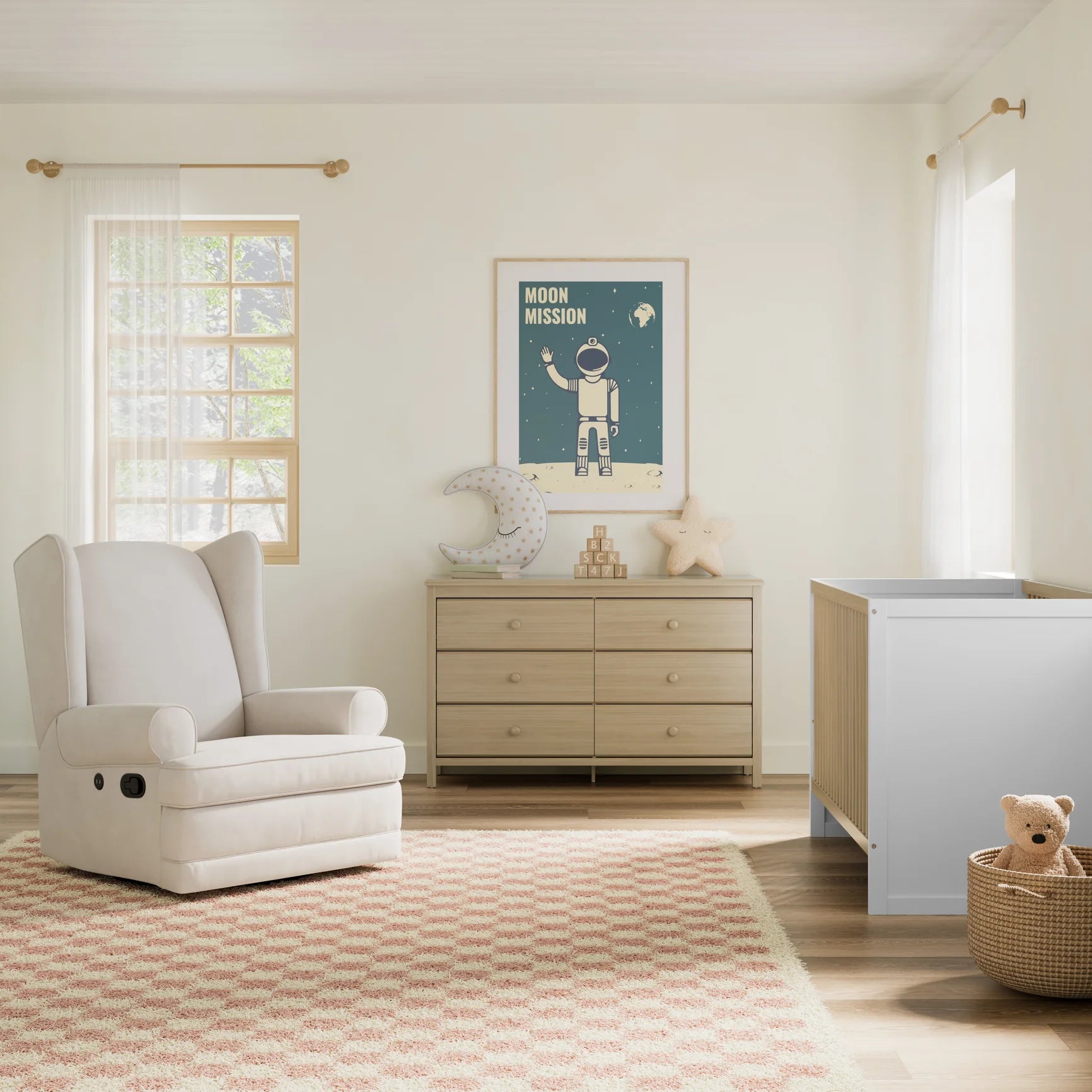 Alpine 6-Drawer Kids Dresser – Driftwood