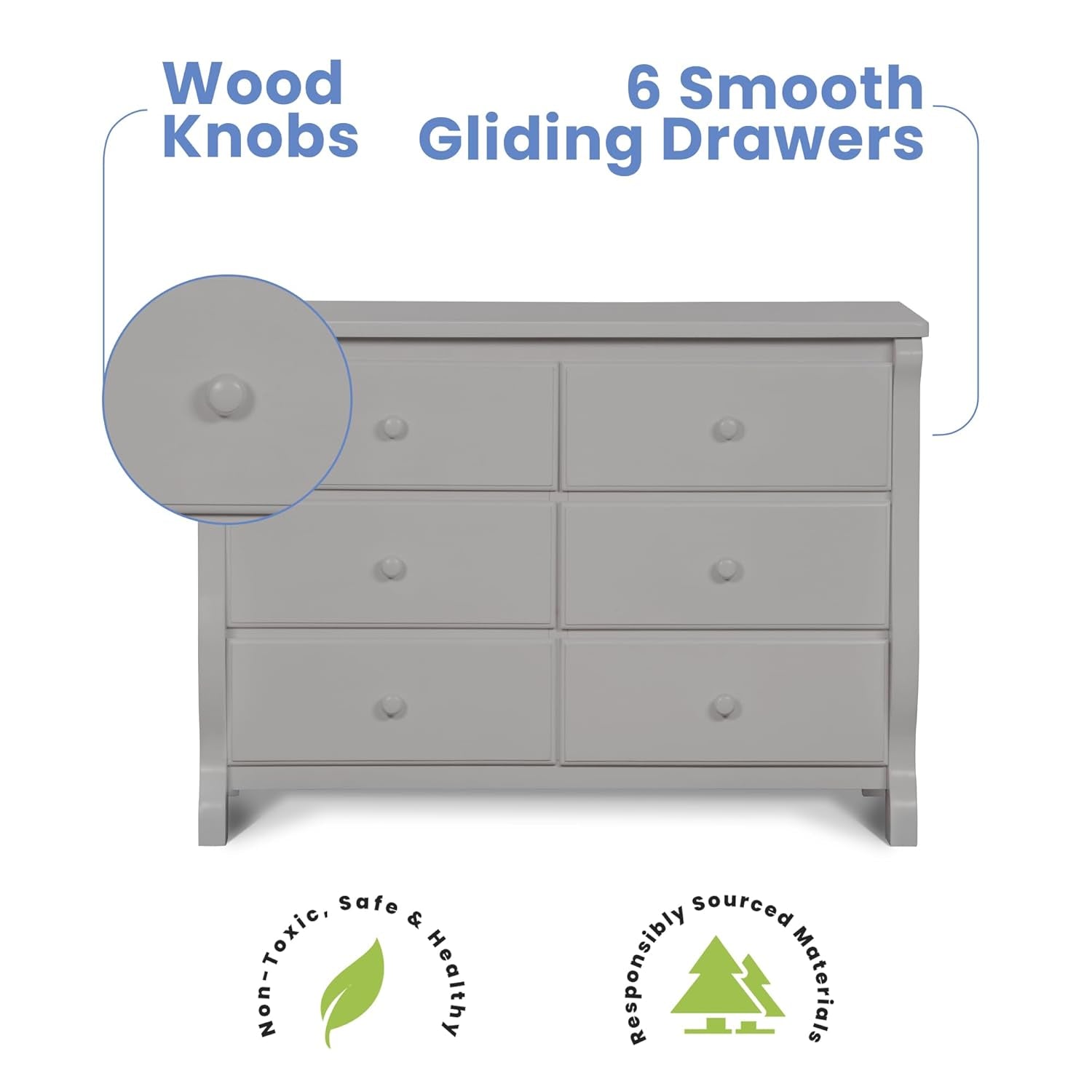 Delta Universal 6-Drawer Kids Dresser