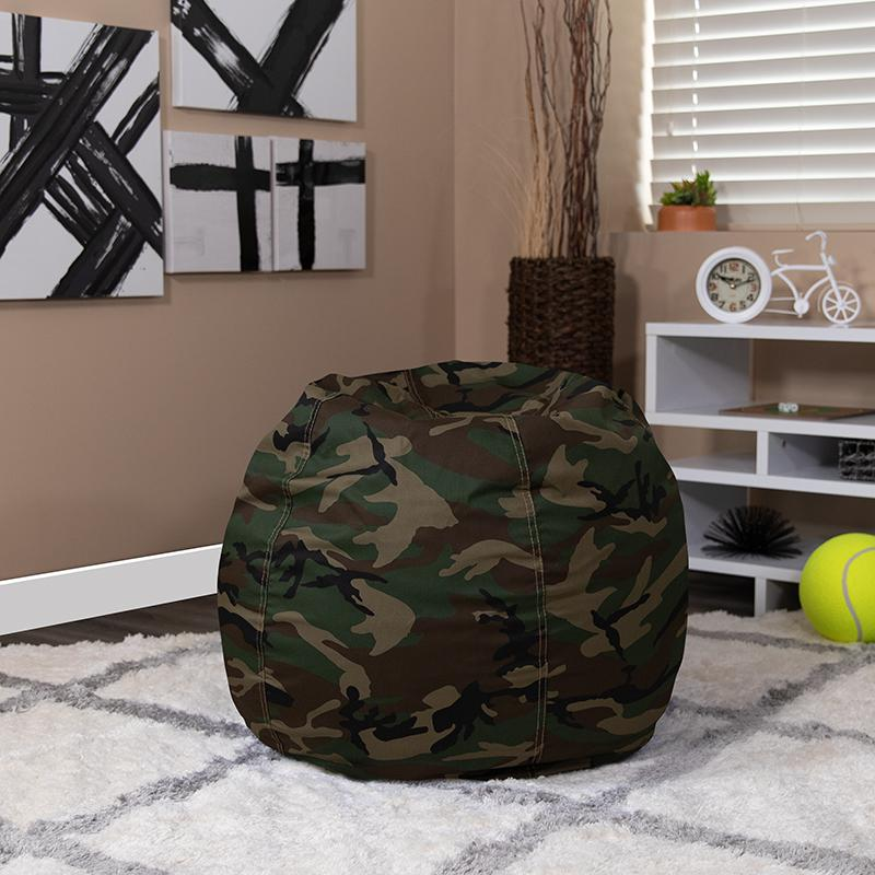 Camouflage Refillable Bean Bag Chair for Kids and Teens