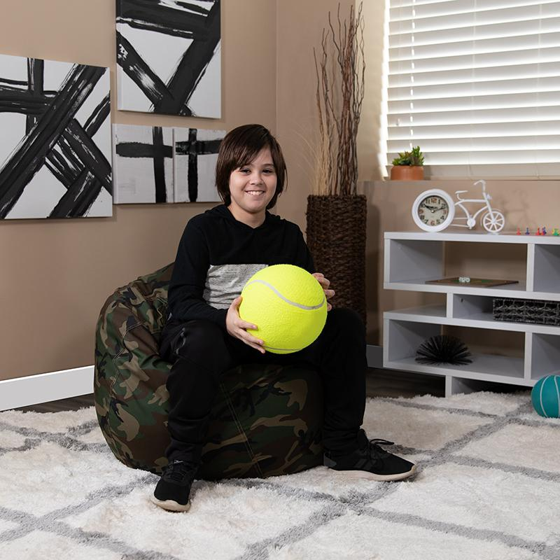 Camouflage Refillable Bean Bag Chair for Kids and Teens