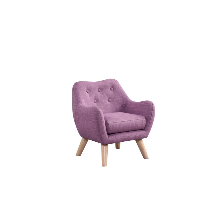 Pink Linen Kids Chair