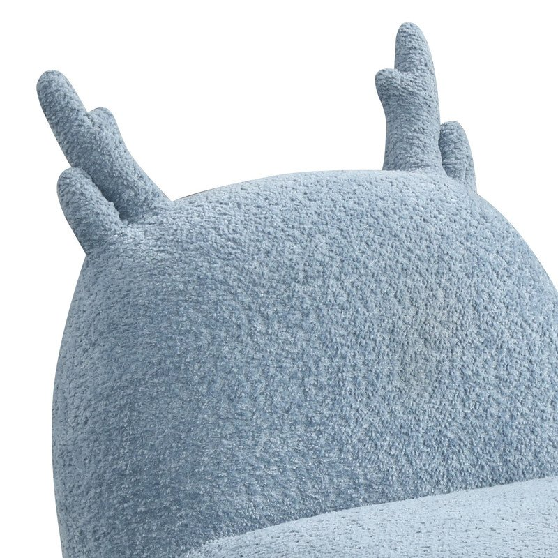 Blue Chenille Deer-Shaped Kids Chair