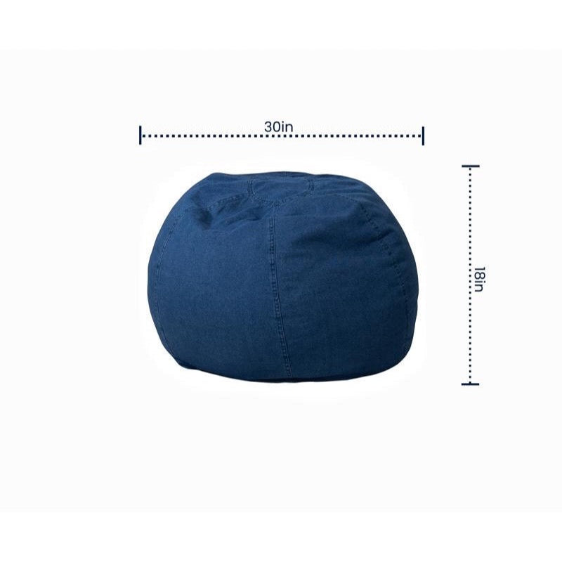 Denim Refillable Bean Bag Chair for Kids and Teens