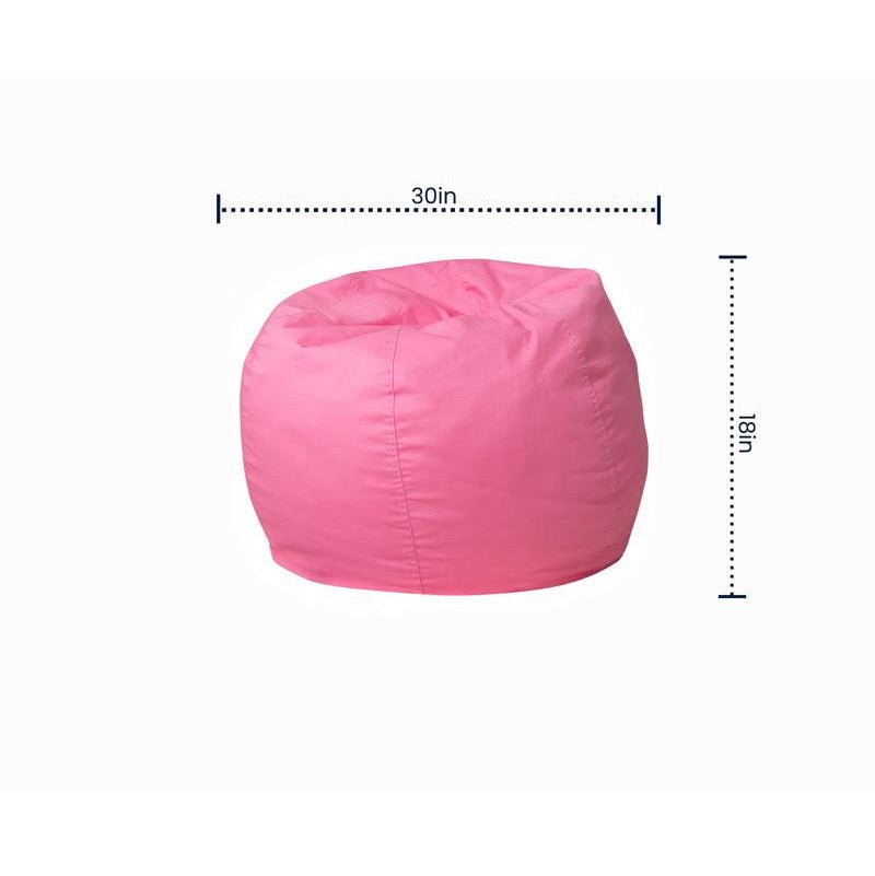 Solid Light Pink Refillable Bean Bag Chair for Kids and Teens