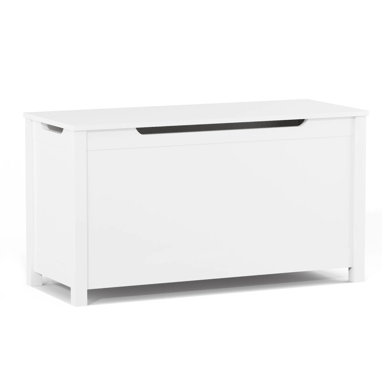 Kids Wooden Toy Box - White